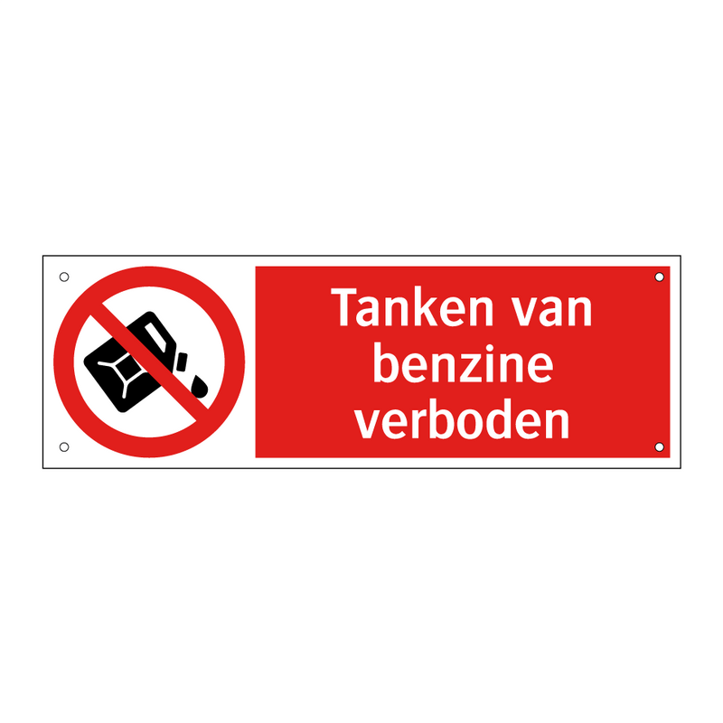 Tanken van benzine verboden