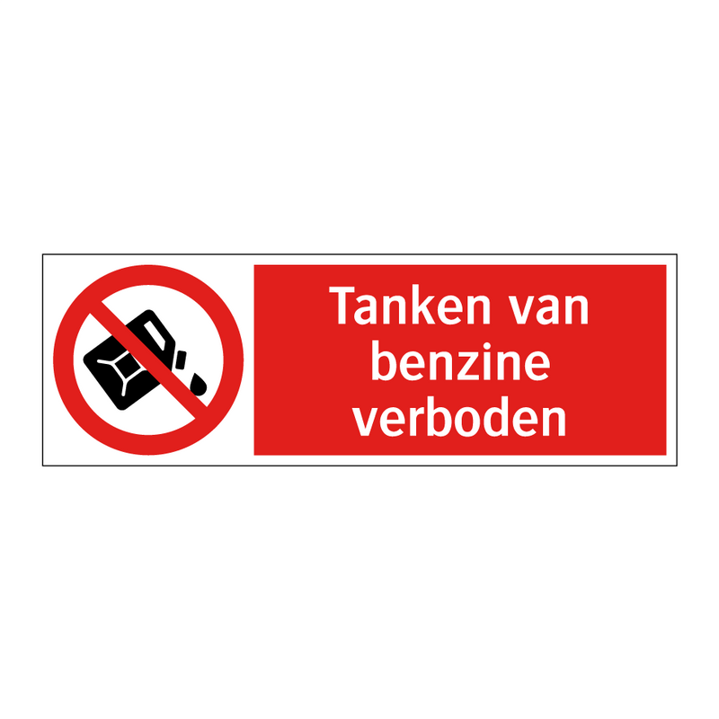 Tanken van benzine verboden