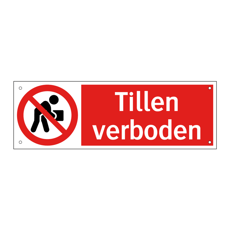 Tillen verboden