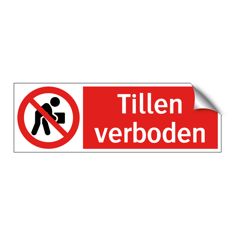 Tillen verboden