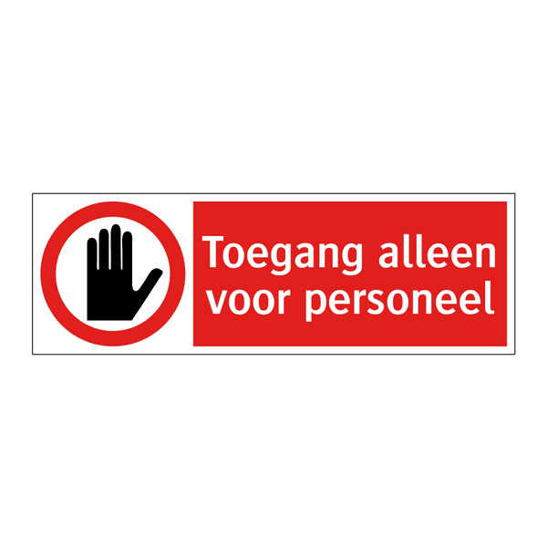 Toegang alleen voor personeel