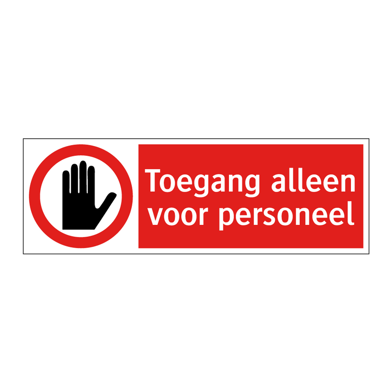 Toegang alleen voor personeel
