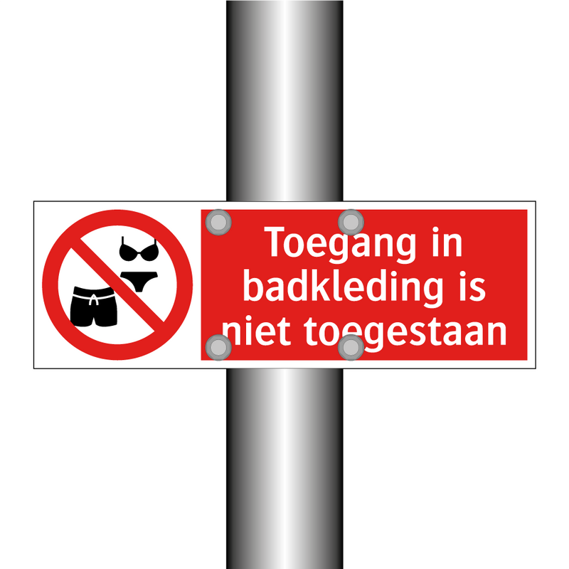 Toegang in badkleding is niet toegestaan
