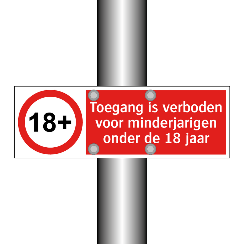 Toegang is verboden voor minderjarigen onder de 18 jaar