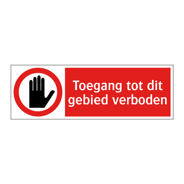 Toegang tot dit gebied verboden