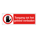 Toegang tot het gebied verboden