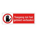 Toegang tot het gebied verboden