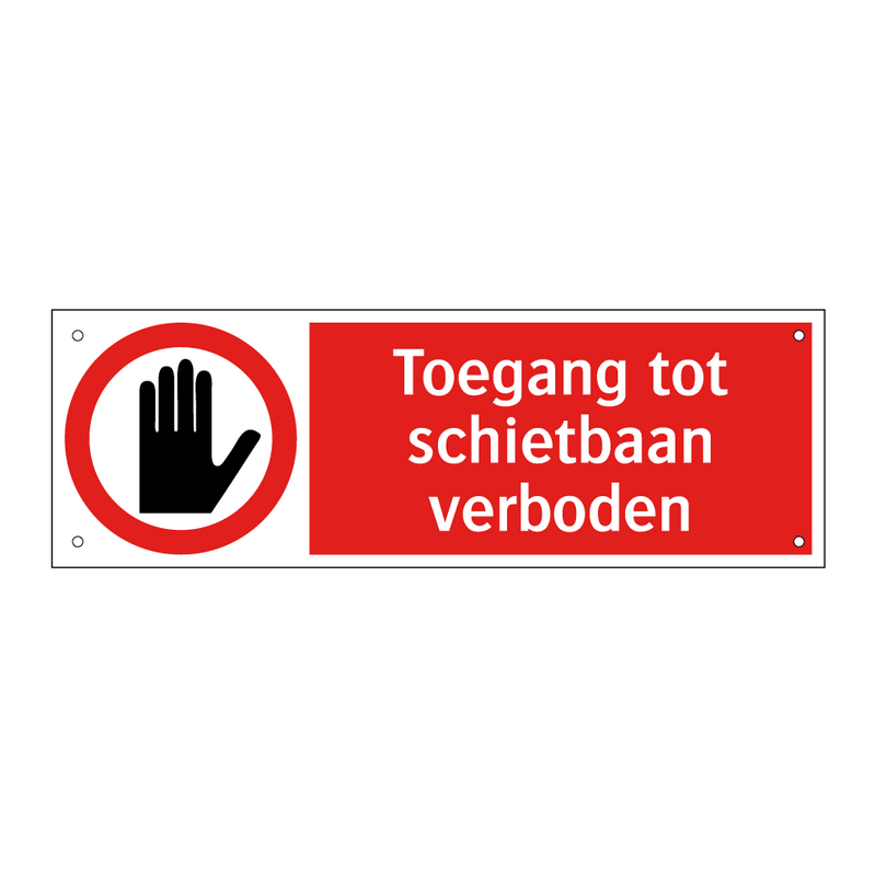 Toegang tot schietbaan verboden
