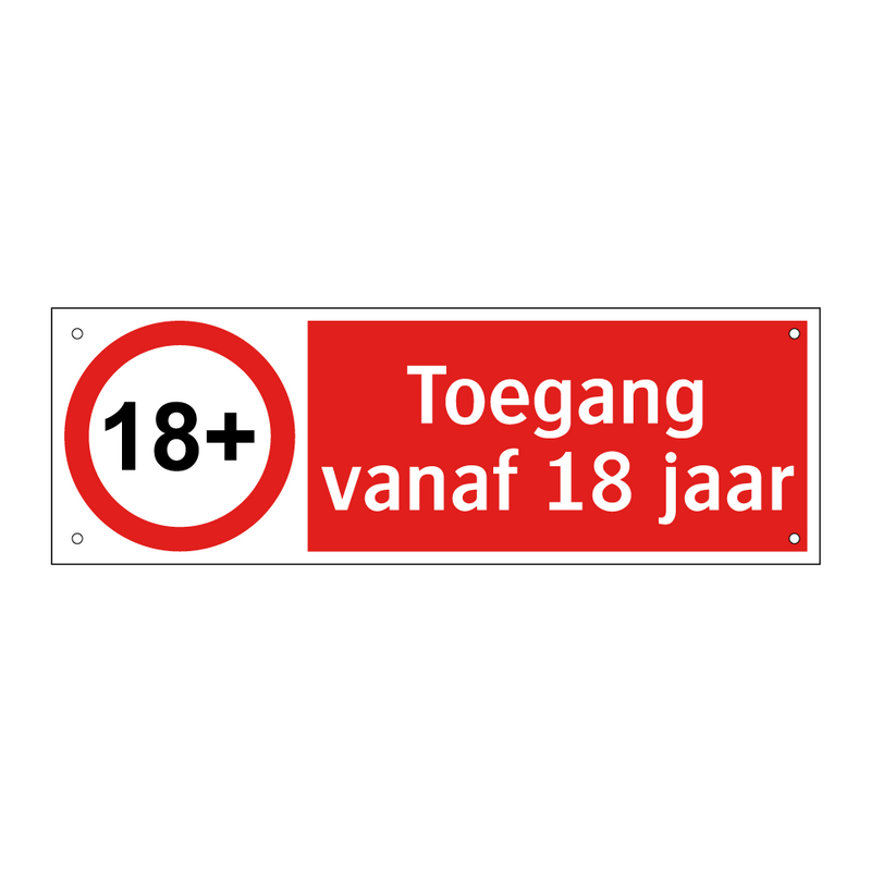 Toegang vanaf 18 jaar