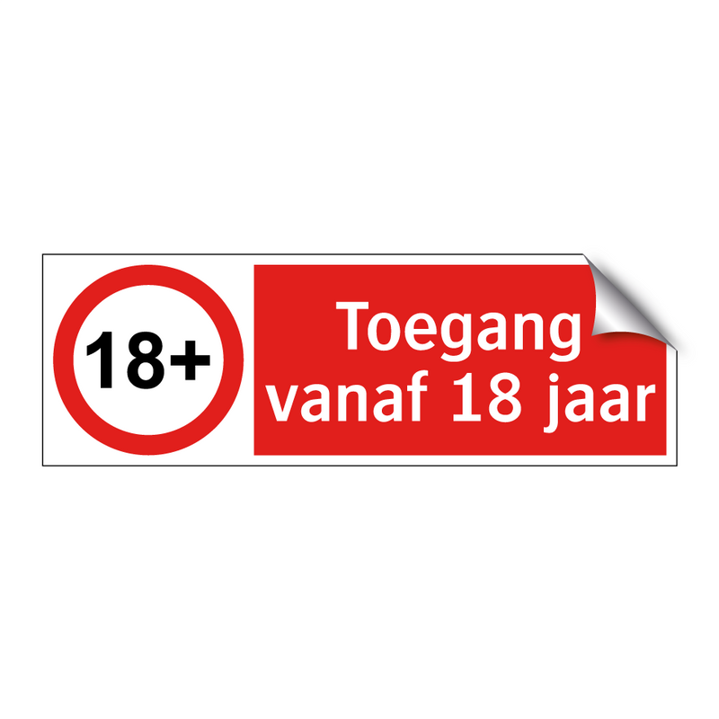 Toegang vanaf 18 jaar
