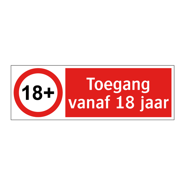 Toegang vanaf 18 jaar