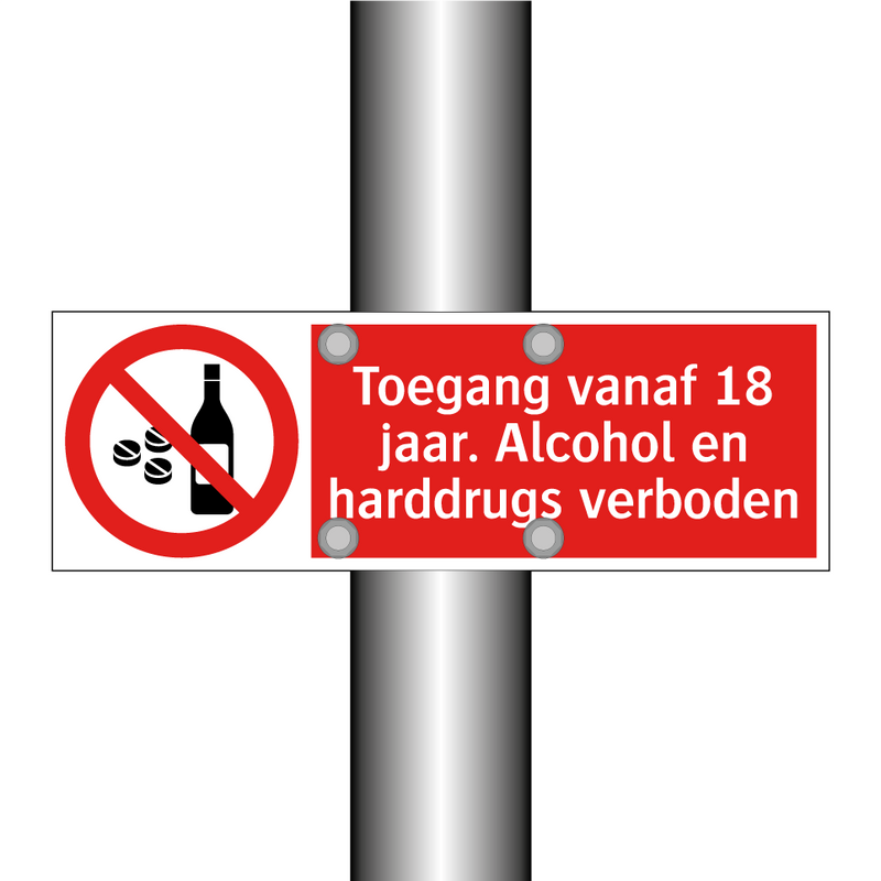 Toegang vanaf 18 jaar. Alcohol en harddrugs verboden