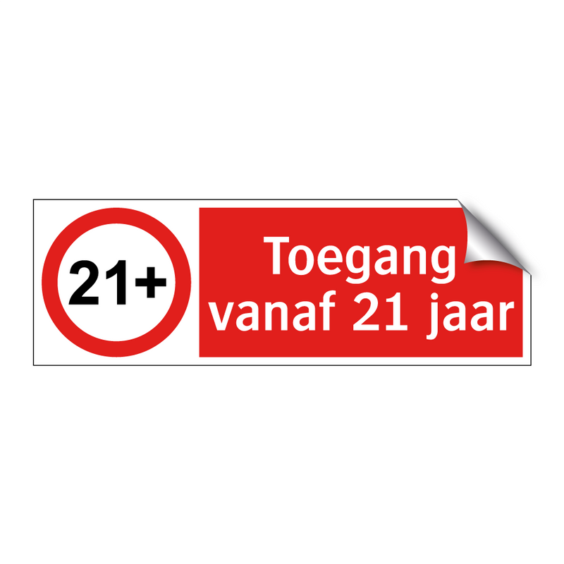 Toegang vanaf 21 jaar