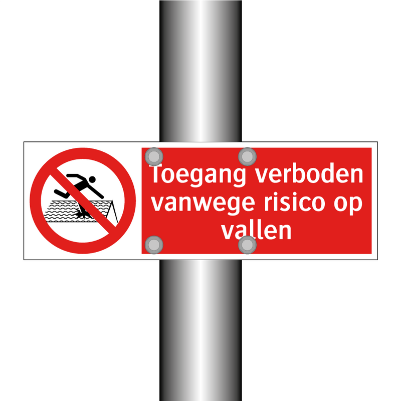 Toegang verboden vanwege risico op vallen