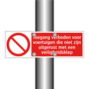 Toegang verboden voor voertuigen die niet zijn uitgerust met een veiligheidsklep