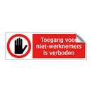 Toegang voor niet-werknemers is verboden