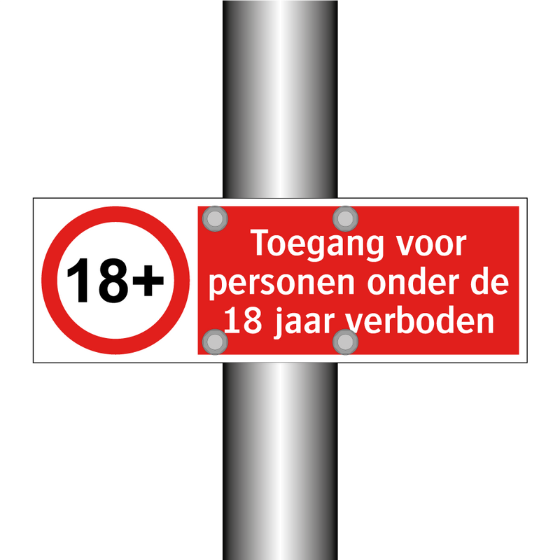 Toegang voor personen onder de 18 jaar verboden