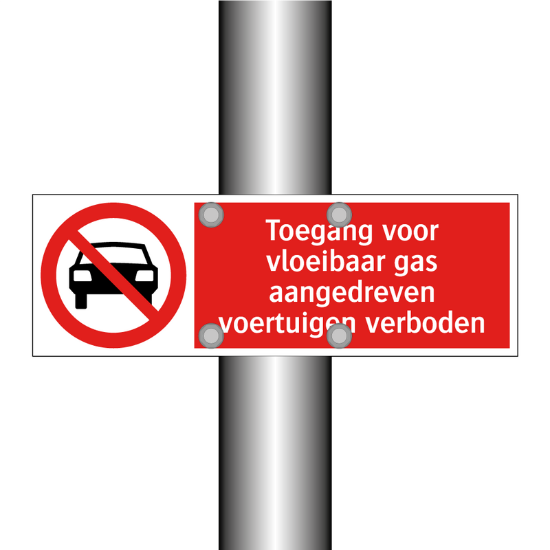 Toegang voor vloeibaar gas aangedreven voertuigen verboden