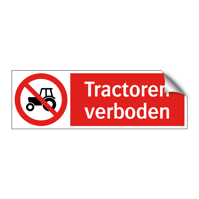 Tractoren verboden