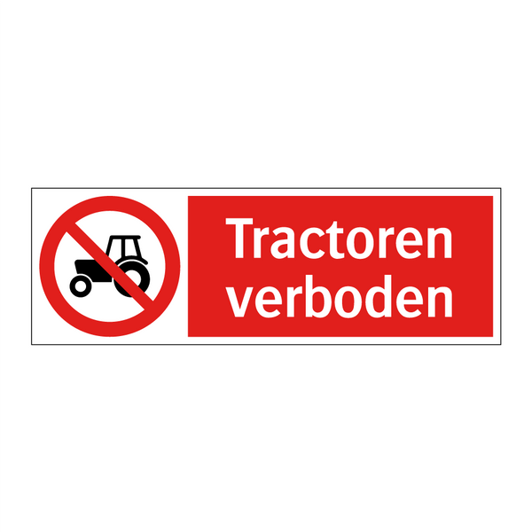 Tractoren verboden