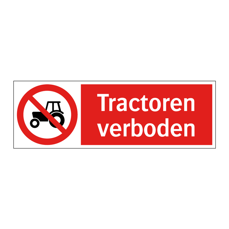 Tractoren verboden