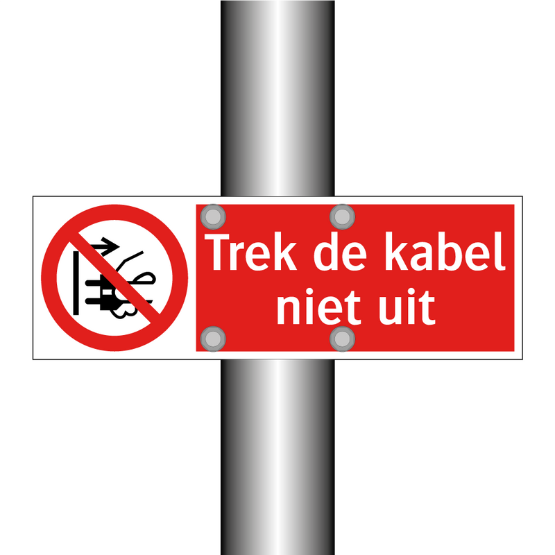 Trek de kabel niet uit