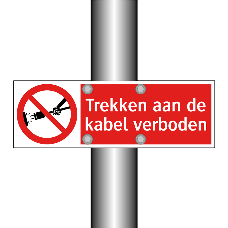 Trekken aan de kabel verboden