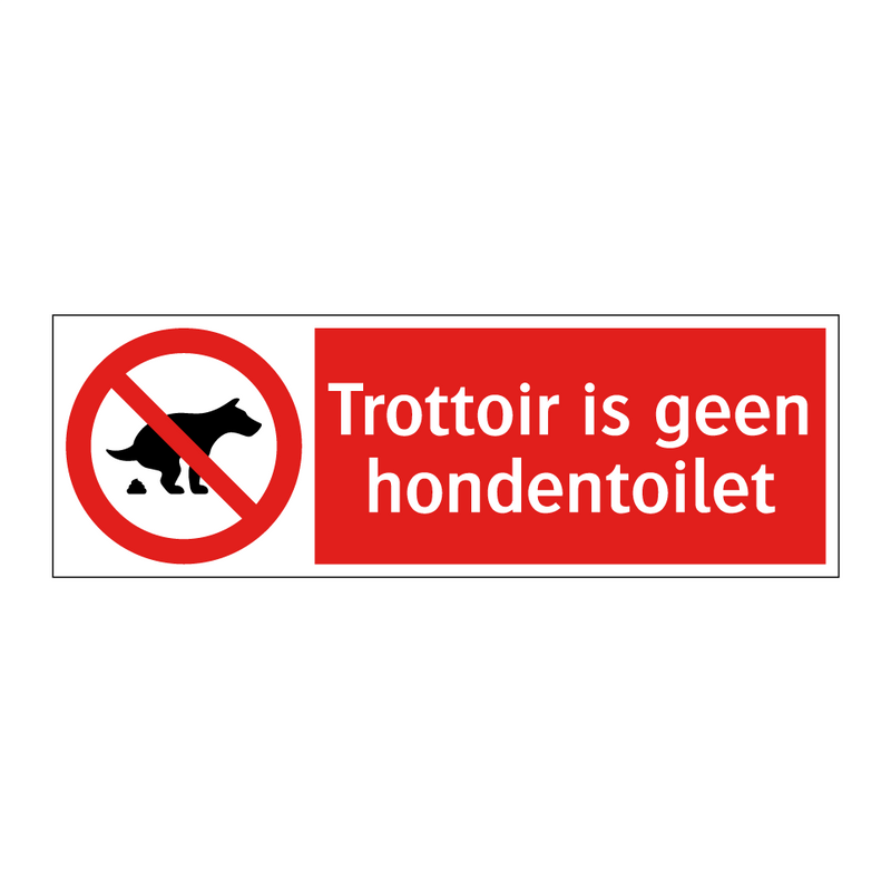 Trottoir is geen hondentoilet