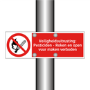 Veiligheidsuitrusting: Pesticiden - Roken en open vuur maken verboden