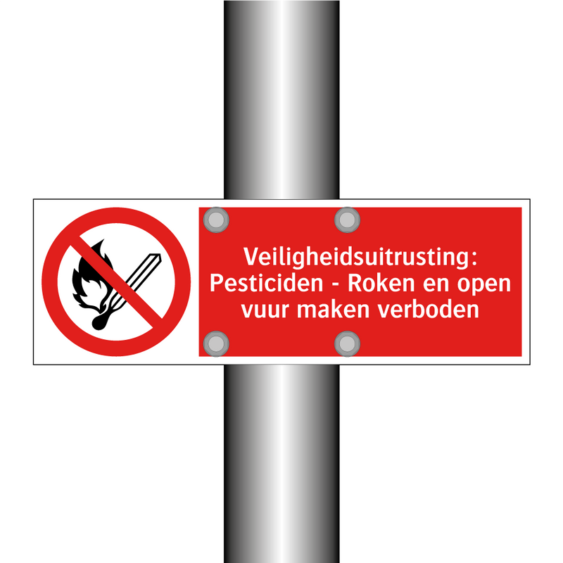 Veiligheidsuitrusting: Pesticiden - Roken en open vuur maken verboden
