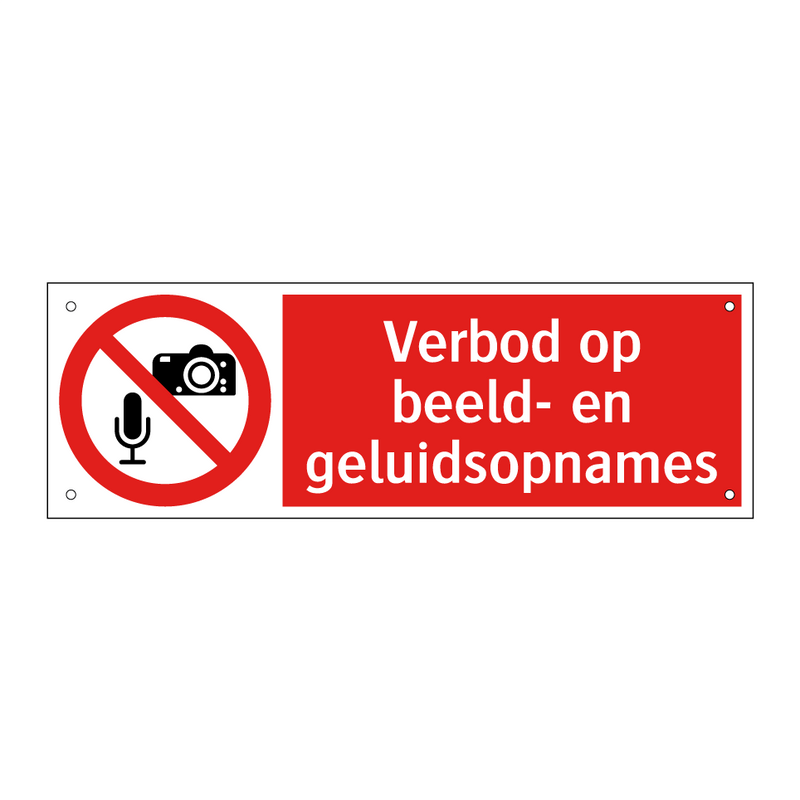 Verbod op beeld- en geluidsopnames