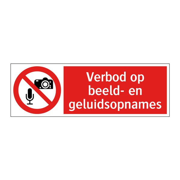 Verbod op beeld- en geluidsopnames