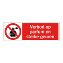 Verbod op parfum en sterke geuren