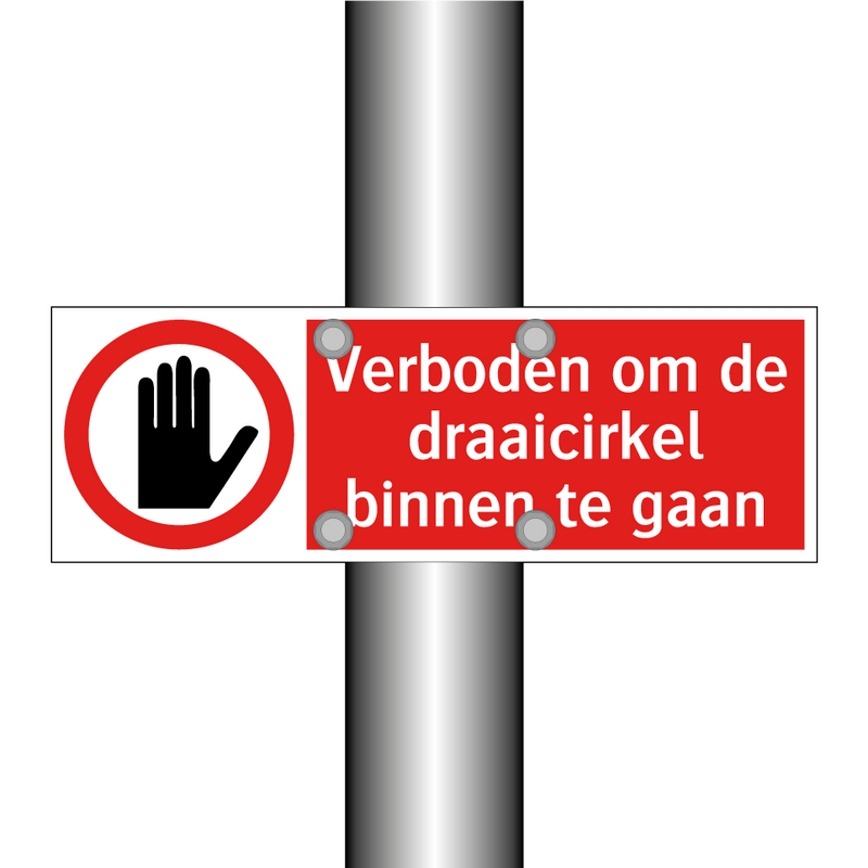 Verboden om de draaicirkel binnen te gaan