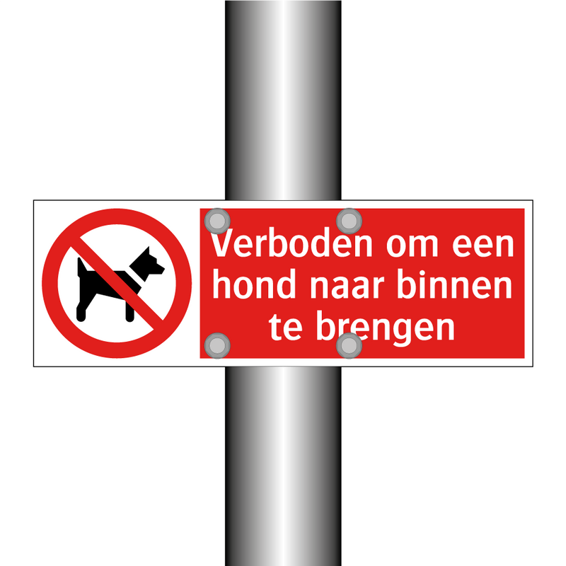 Verboden om een hond naar binnen te brengen