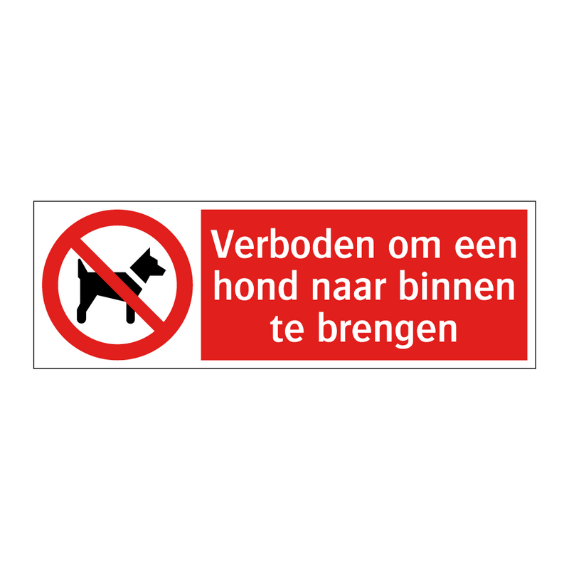 Verboden om een hond naar binnen te brengen