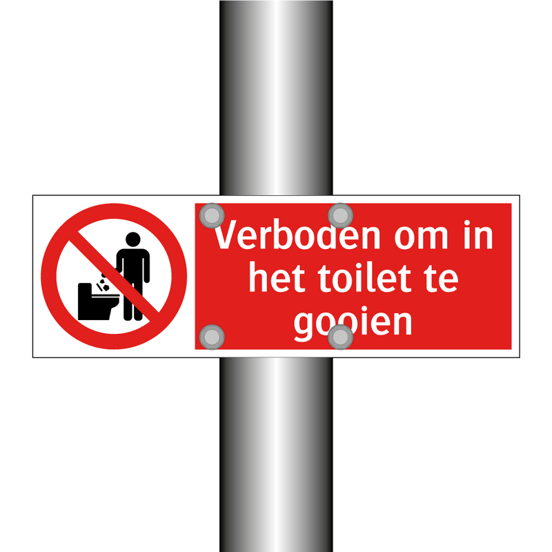 Verboden om in het toilet te gooien