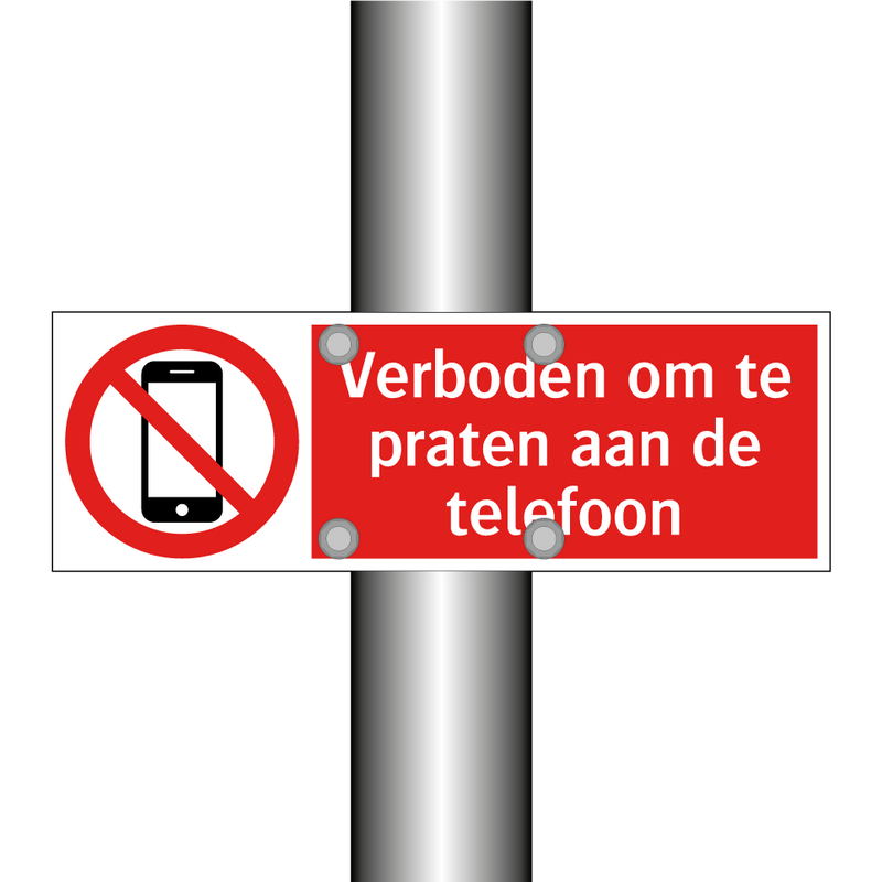Verboden om te praten aan de telefoon