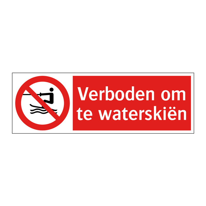 Verboden om te waterskiën