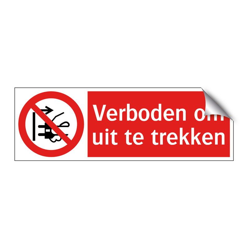 Verboden om uit te trekken