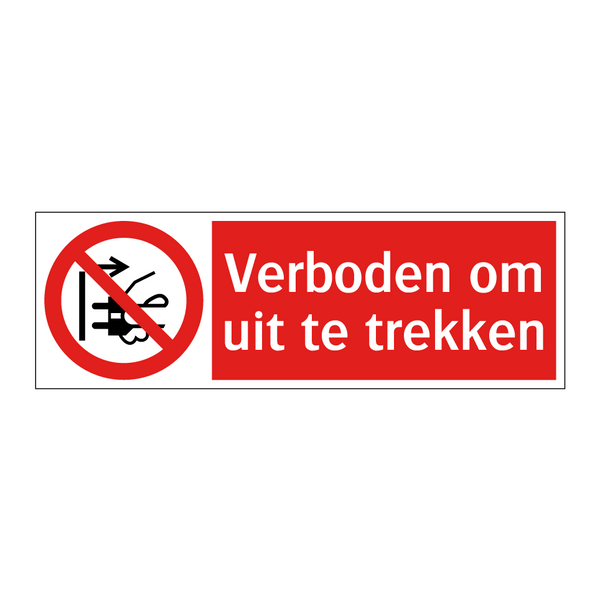 Verboden om uit te trekken