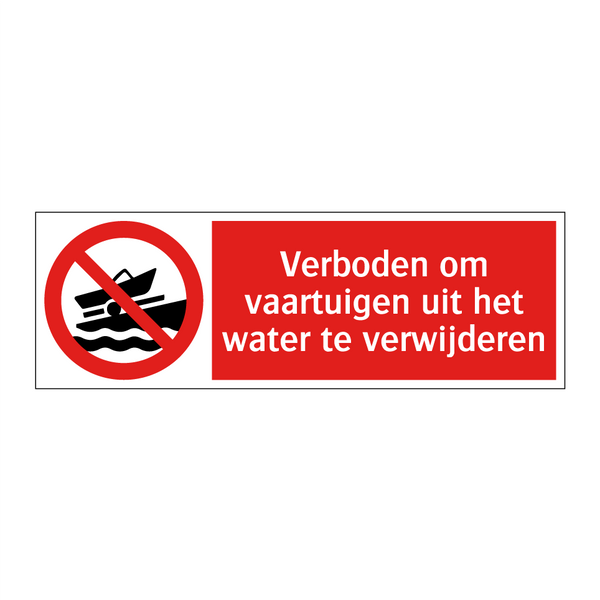 Verboden om vaartuigen uit het water te verwijderen