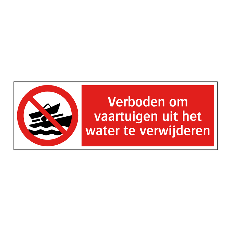 Verboden om vaartuigen uit het water te verwijderen
