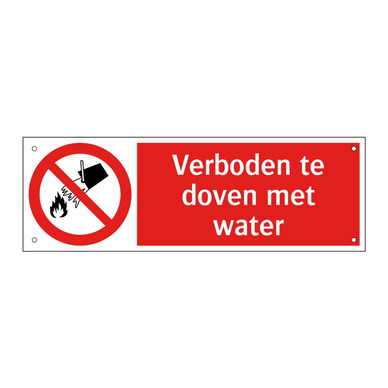 Verboden te doven met water