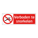 Verboden te snorkelen