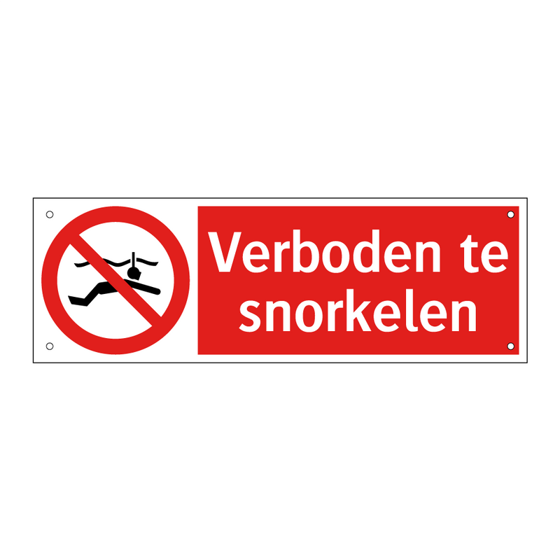 Verboden te snorkelen