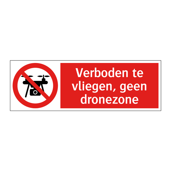 Verboden te vliegen, geen dronezone