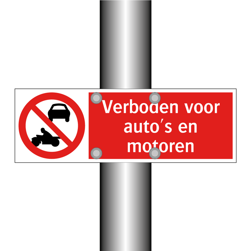 Verboden voor auto's en motoren