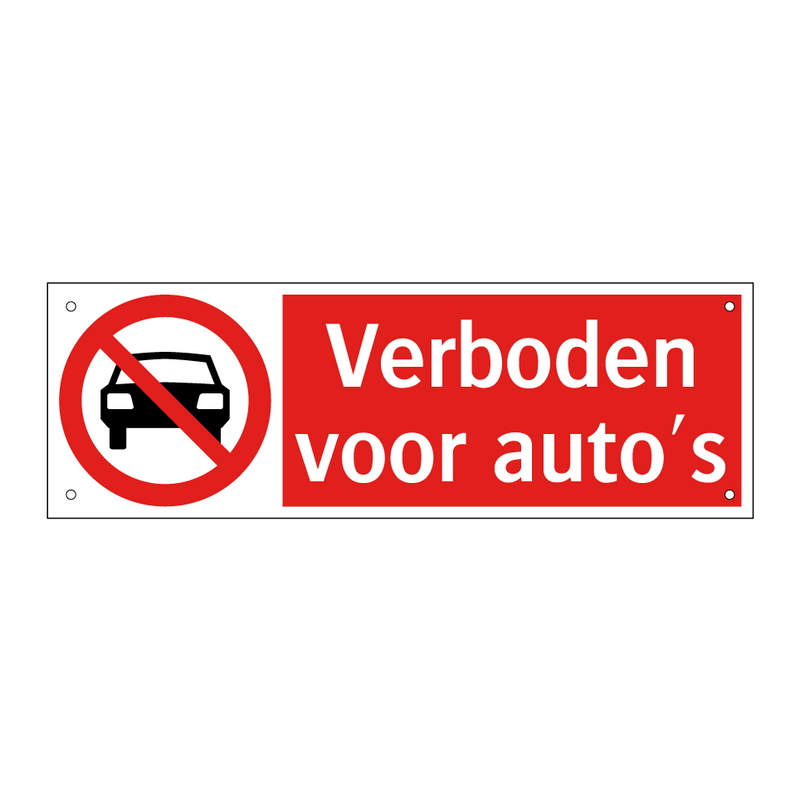 Verboden voor auto's
