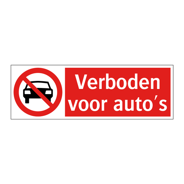 Verboden voor auto's